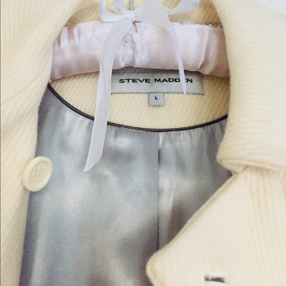 Ivory cream pea coat - Picture 3 of 7